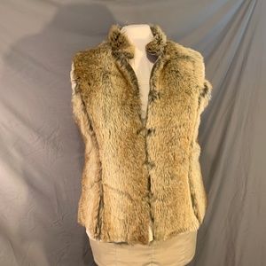 Faux Fur reversible vest 1X Long